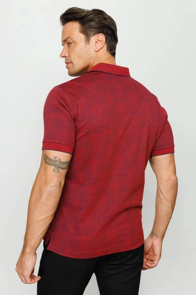 810 DESEN MTA JAKARLI PY DÜĞMELİ K.KOL ERKEK T-SHİRT - Resim 12