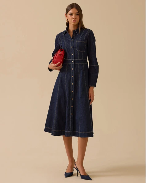 10002522210003 SEÇİL JEAN ELBİSE ürün görseli