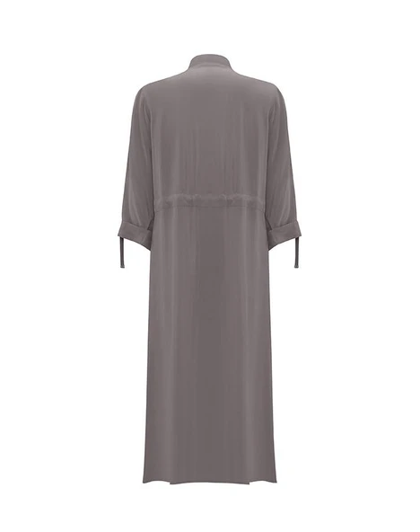 T25Y-8013 MISSDALIDA BELİ BÜZGÜLÜ CEPLİ CUPRO KAP - Resim 7