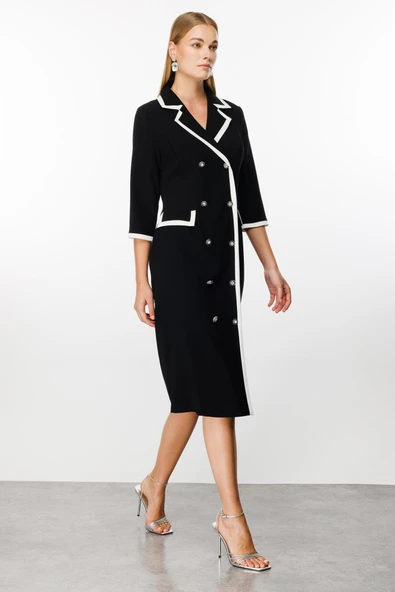 6568 MODAİLGİ ELBİSE ENKÜRESTELİ KRUVAZE UZUN ELBİSE - Resim 6