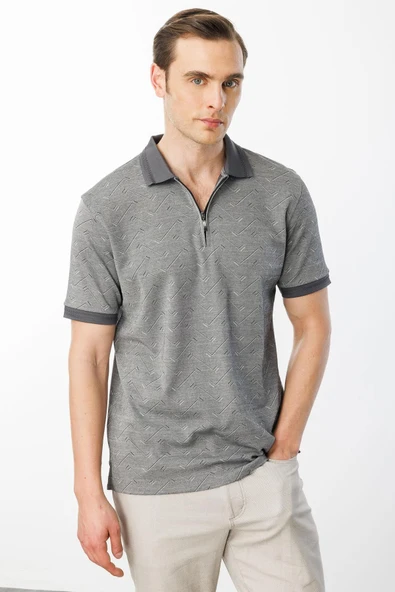 605 DESEN FERMUARLI JAKARLI T-SHİRT - Resim 6