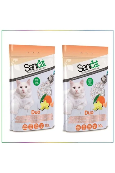 Tozsuz Vanilyalı Mandalina Aromalı Doğal Kedi Kumu 10 Lt X 2 Adet ürün görseli