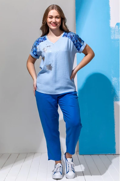 5011 VEDİ X LIFE REGLAN KOL TSHIRT - Resim 3