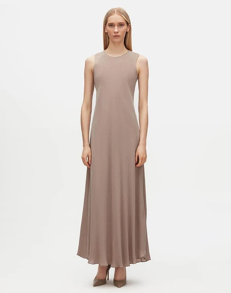 T25Y-4034 MISSDALIDA VEREV KESİM CUPRO ELBİSE - Resim 2