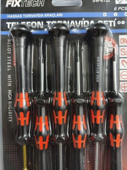 6 Parça Saatçi ve Telefoncu Onarım Tornavida Seti Hassas Tornavida Seti - Resim 3