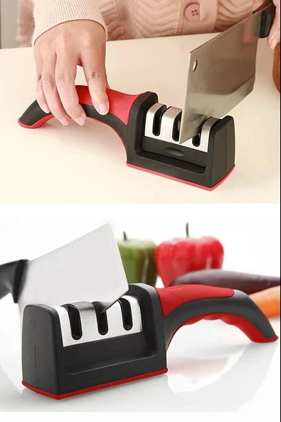 3 Aşamalı Bıçak Makas Bileyici Keskinleştirme Aleti ürün görseli