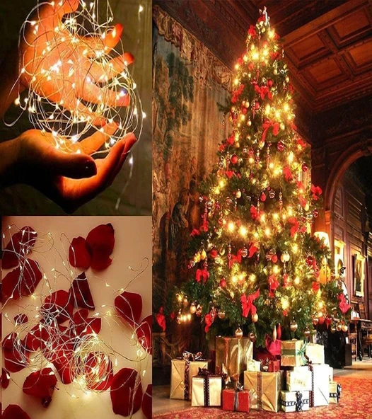 Ev Balkon Ve Parti İçin 3 Metre Pilli Gün Işığı Peri Led Yılbaşı Süsü Işık - Resim 3