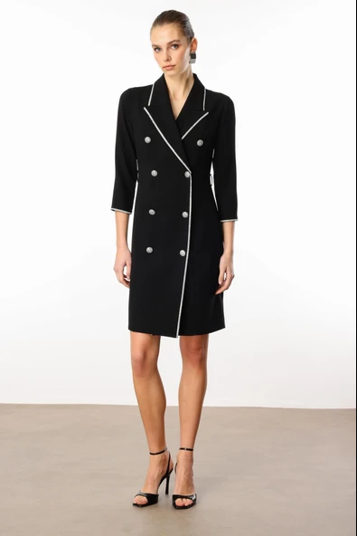 60005 MODAİLGİ TAŞ ŞERİTLİ KRUVAZE ELBİSE - Resim 6