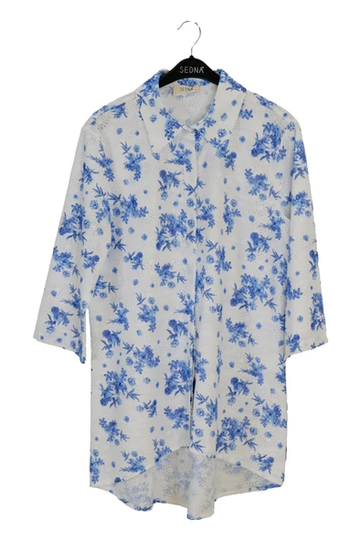 3060 SEDNA DESENLİ ASİMETRİK GÖMLEK ürün görseli