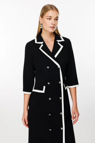 6568 MODAİLGİ ELBİSE ENKÜRESTELİ KRUVAZE UZUN ELBİSE - Resim 7