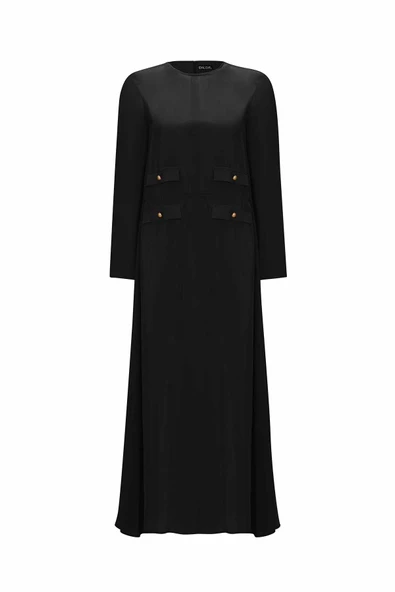 T25Y-4035 MISSDALIDA CEP KAPAKLI CUPRO ELBİSE - Resim 2