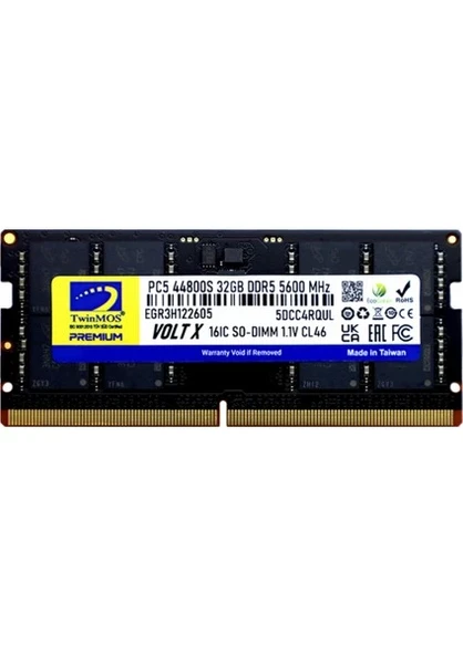 TWINMOS 32GB DDR5 5600Mhz Notebook Ram TMD532GB5600S46 ürün görseli