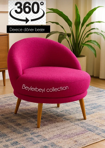 Lüks koltuk fuşya rengidir ürün görseli