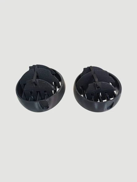 Renault Reno Twingo Torpido Üstü Orta Havalandırma Izgarası 1993 2006 Antrasit Gri Sağ Sol Çift Oem 7701205262 - Resim 2