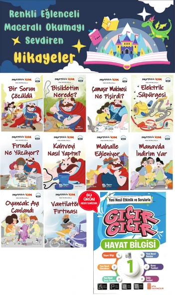 1.Sınıf Hayrettin Usta Hikaye Seti (16 Sayfa) - Hayat Bilgisi Kitabı Hediyeli ürün görseli 1