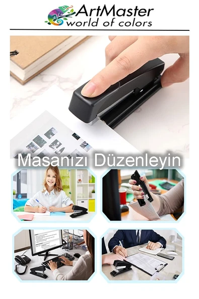 Masaüstü Siyah Fileli Kalemlik Seti 3 Lü 1 Paket Kalemlik Küp Notluk Ataşlık Masa Üstü Düzenleyici Ofis Büro - Resim 5