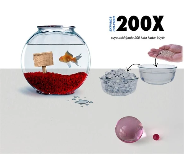 Suda Büyüyen Polymer Vazo ve Akvaryum Taşları ürün görseli