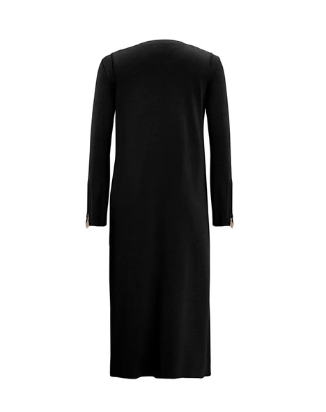 T25Y-6013 MISSDALIDA KOLU FERMUAR DETAYLI TRİKO TUNİK - Resim 3