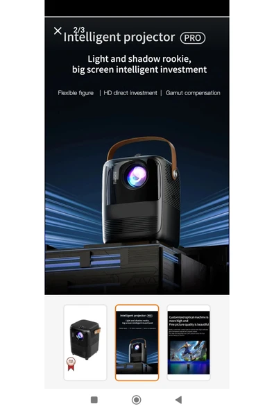 TACCO Xiaomi Mi Projeksiyon Ev Sineması Bluetooth Wifi Akıllı - Resim 3