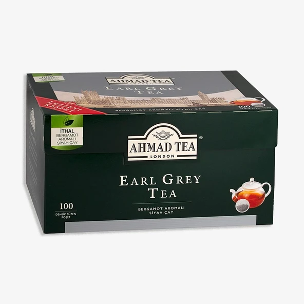 Ahmad Tea Earl Grey Tea Demlik Poşet Çay 100’lü 320 g ürün görseli 1