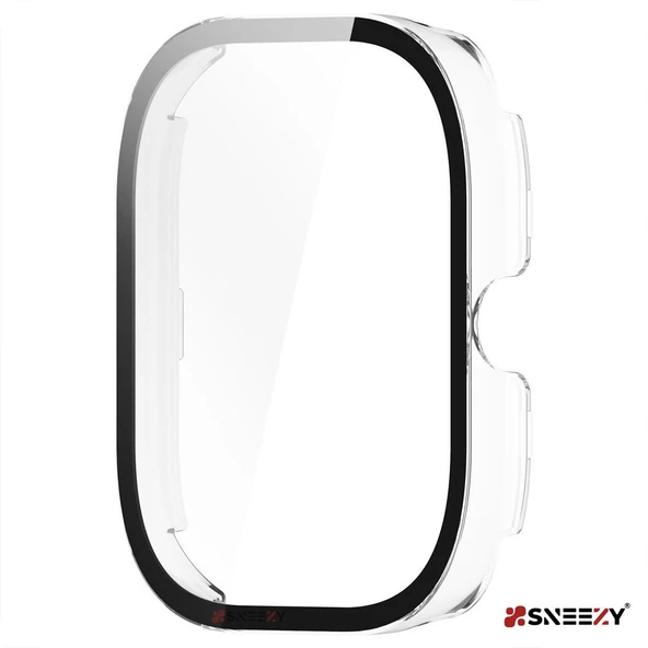 Sneezy Xiaomi Redmi Watch 4 Uyumlu PC Sert Kasa Ve Ekran Koruyucu  Şeffaf - Resim 3