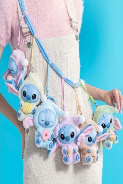 Pofika Stitch Koala Labubu + Crying Again Cry Baby Labubu +Kalp Charm Hediyeli 3'lü Set - Resim 2