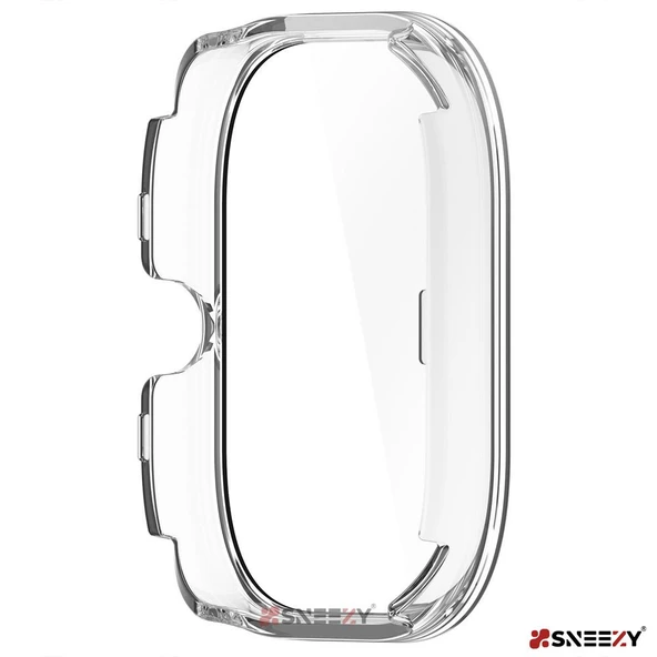Sneezy Xiaomi Redmi Watch 4 Uyumlu PC Sert Kasa Ve Ekran Koruyucu  Şeffaf - Resim 5