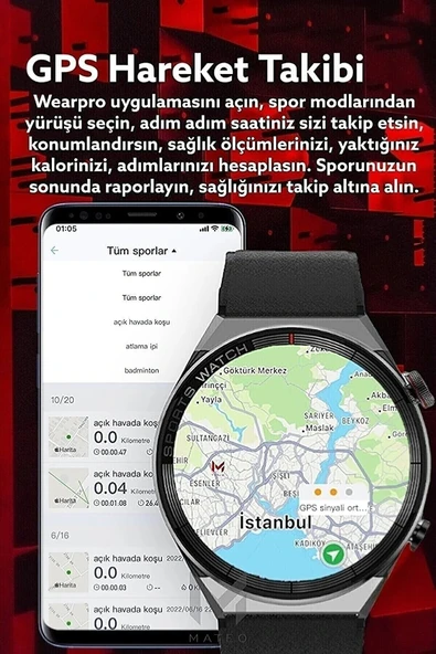 Teknojet Teknoloji İçin En İyi Adres Dt3 Mate Akıllı Saat Gt3 Benzeri Suya Ve Toza Dayanıklı Yuvarlak Smart Watch - Resim 5