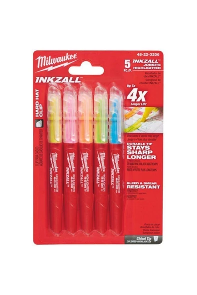 T48223206 Ağır Hizmet Tipi Inkzall™ Fosforlu Işaretleyici Set - Resim 4