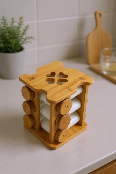 Bambum Festival - Bambu Standlı 12'li Dönen Baharatlık - Resim 2