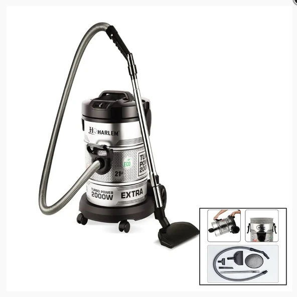 Harlem Major HSV-622DVC Torbasız, Kuru, Vakumlu, Metal kasalı, Elektrikli Süpürge - 21LT, 2850W ürün görseli 1