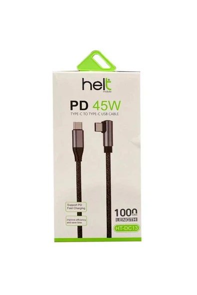 Helt Ht-dc13 Pd 45w Ip Örgü 100 Cm Type-c Şarj Data Kablosu - Resim 2