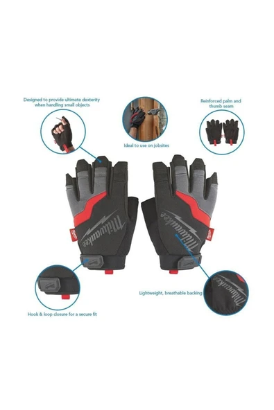 T48229743 Ağır Hizmet Tipi İş Eldiveni Parmaksız 10 Beden / XL - Resim 7