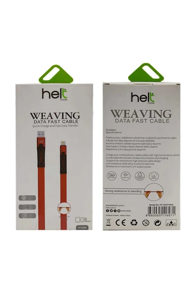 Helt Ht-dc01 Ip Örgü 120 Cm Lightning Şarj Ve Data Kablosu - Resim 4