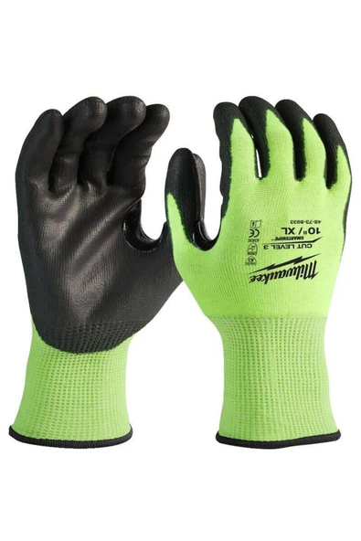 Yüksek Görünürlüklü 3. Derece Kesik Korumalı Nitril Eldiven L ürün görseli