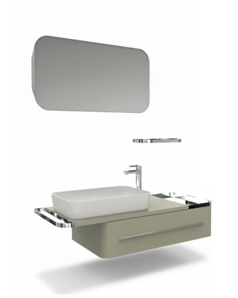 Angel Lavabo Dolabı 120 Cm Plazzo ve Led Ayna ürün görseli 1