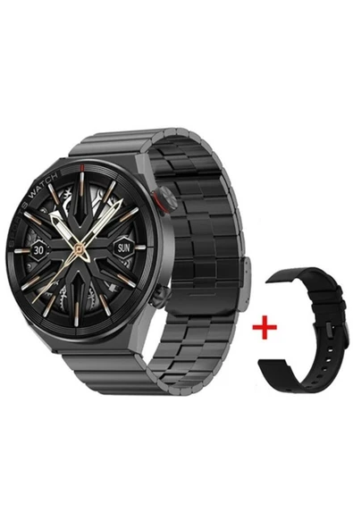 Teknojet Teknoloji İçin En İyi Adres DT3 Mate 45mm Akıllı Saat NFC GPS SIRI Çift Kordonlu ürün görseli