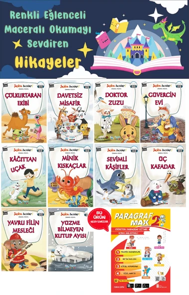 2.Sınıf Şaşkın Dostlar Hikaye Seti (32 Sayfa) - Paragraf Max Kitabı Hediyeli ürün görseli 1