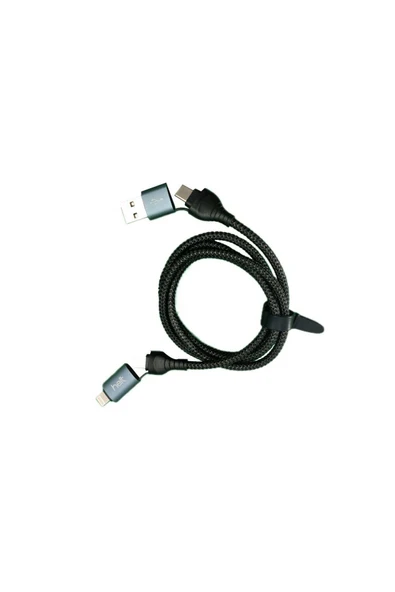 Helt Ht-dc14 Pd 65w Ip Örgü Type-c To Lighning To Usb Şarj Data Kablosu 100cm - Resim 2
