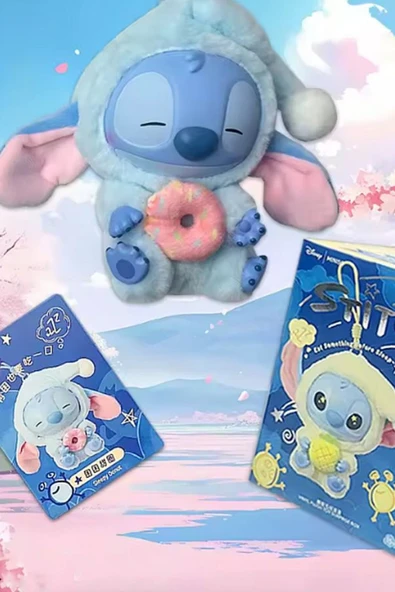 Pofika Stitch Koala Labubu + Crying Again Cry Baby Labubu +Kalp Charm Hediyeli 3'lü Set - Resim 4
