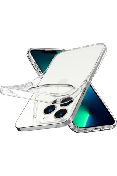 Teknojet Teknoloji İçin En İyi Adres iPhone 13 Pro Antişok Şeffaf Silikon Kılıf - Resim 2