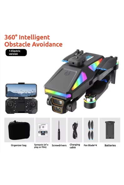 yollayenilensin S5 Pro Drone 4K UHD Kamera Fırçasız Motor 4.5” Ekran Engel Kaçınma Katlanabilir Drone - Resim 8