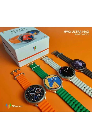 Teknojet Teknoloji İçin En İyi Adres Smart Watch Hw3 Ultra Max Akıllı Saat - Resim 3