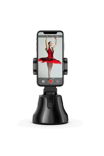 Apai Genie Robot Cameraman 360 Otomatik Dönerli Akıllı Selfie Tutucu Araç Tutucu - Siyah - Resim 2