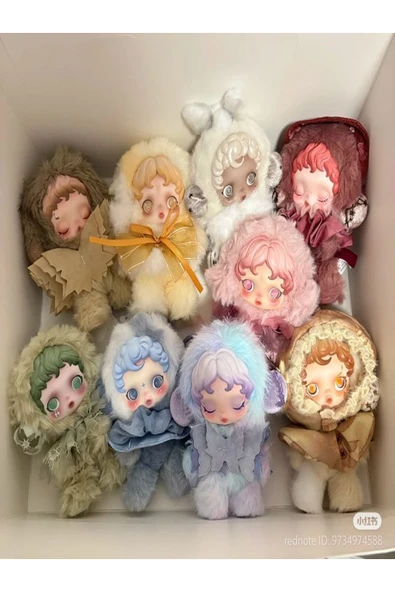 ZİVENTA Skull Panda Winter Symphony Seri Labubu Peluş Anahtarlık-Sürpriz Paket SkullPanda-Oyuncak Blind Box - Resim 3