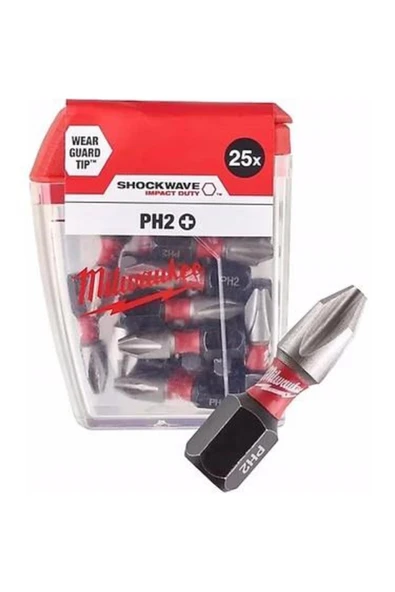 Bits Uç Matkap Ucu Tornavida Ucu Vidalama Ucu Ph2-25mm T4932430853 - 25 Adet ürün görseli