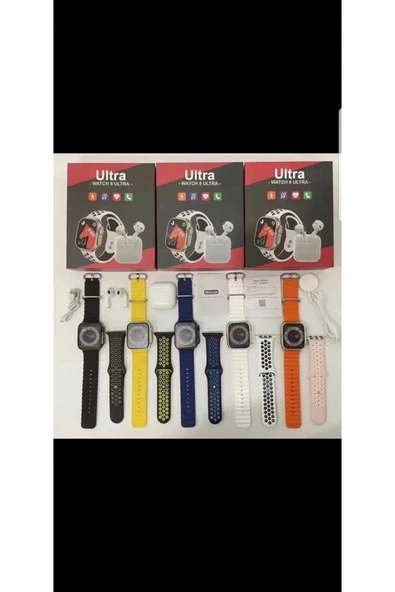 Musen Aksesuar Watch 8 Ultra & Pro 5 Bkuetooth Kulaklık - Resim 2