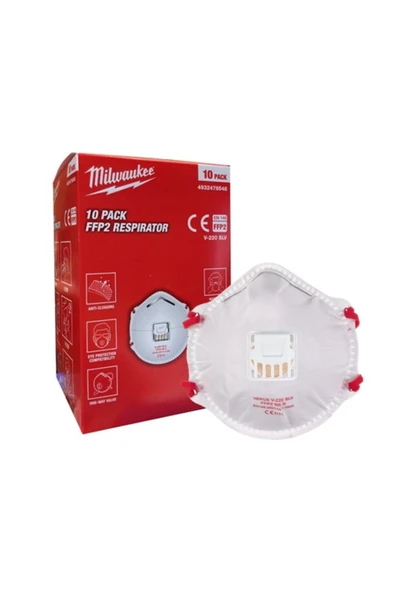 FPP2 VALFLİ SOLUNUM MAKSESİ 10'lu ürün görseli