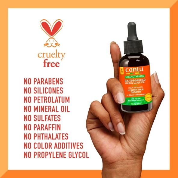 Cantu Saç ve Saç Derisi Yağı – Biotin Destekli Saç Uzamasında Etkili (59 ml) - Resim 6