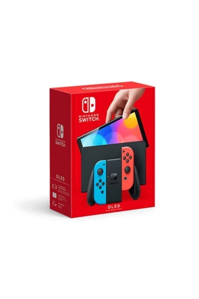Nintendo Switch Oled Oyun Konsol Kırmızı Mavi - Resim 2